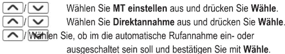 AUDIOLINE Polo 883 - Automatische Rufannahme (Direktannahme) einstellen - 1