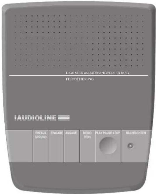DIGITALER ANRUFGEANTWORTER B15G FERNBEDIENUNG IAUDIOLINE EINAUS SPRING ENGABE ANGAGE MEMO WCH PLAY PAUSE STOP MACHRICHTEN