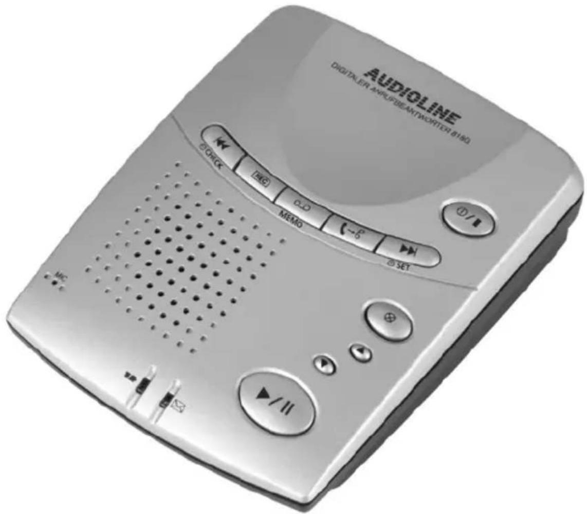 AUDIOLINE AB 818 G - Digitaler Anrufbeantworter Digital Answering Machine - 1