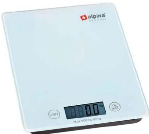 alpina® MAX: 5000g d=1g UNIT 0.00 Kg ON TARE