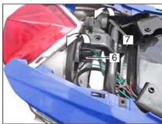 Sachs SX1 (2008) - Rück- Bremslicht und Blinkleuchten hinten - 3