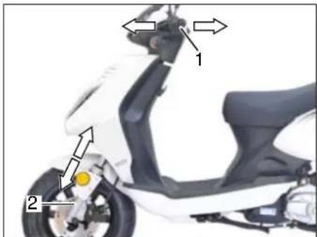 Sachs Speedjet 50 (2010) - Lenkungslager prüfen Teleskopgabel prüfen - 1