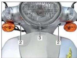 Sachs BEE 125 (2008) - Hauptscheinwerfer und Standlicht - 2