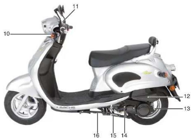 Sachs BEE 125 (2008) - Fahrzeugansicht links - 1
