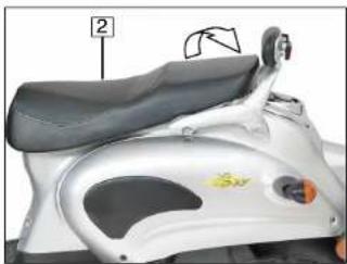 Sachs BEE 50 (2007) - Helmfach - 2