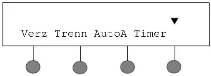 AVAYA 6424DplusM - Aufrufen des Soft-Tasten-Modus und Anzeige der drei Funktionsmenüs - 1