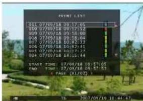 ELRO DVR158S - Ereignisliste - 1