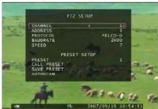 ELRO DVR158S - PTZ-Setup - 1