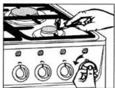 BOMANN GH 486IX - Anzünden der Brenner - 1