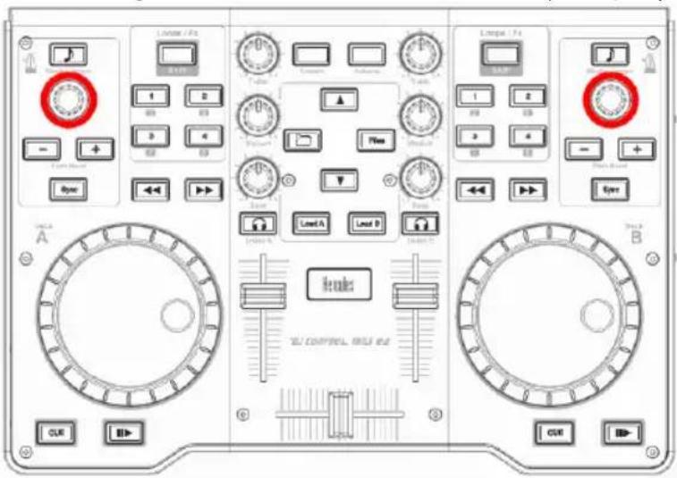 HERCULES VirtualDJ DJC MP3 e2 - a) Sync Button auf der DJ Control MP3 e2 (= Beatmatch) - 2