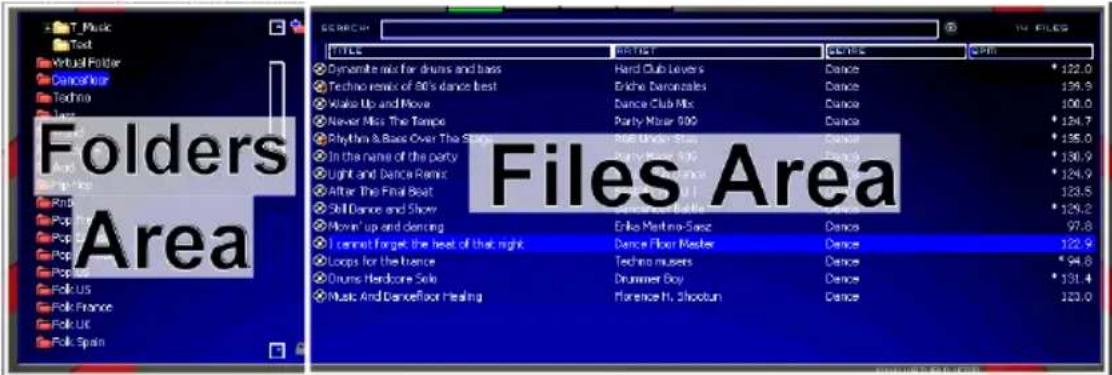 HERCULES VirtualDJ DJC MP3 e2 - b) Browserbereich - 1