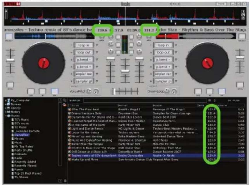 HERCULES VirtualDJ 5 DJC Edition - iii) Anzeige der BPM-Rate - 1