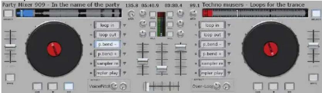 Party Mixer 909 - In the name of the party 135.8 05:40.9 03:30.4 89.1 Techno musers - Loops for the trance loop in loop out p.bend - p.bend + sampler re mpler play VoicePitch LOOP LOOP out p.bend - p.bend + sampler re mpler play LOOP LOOP out p.bend - p.bend + sampler re mpler play Over-Loop