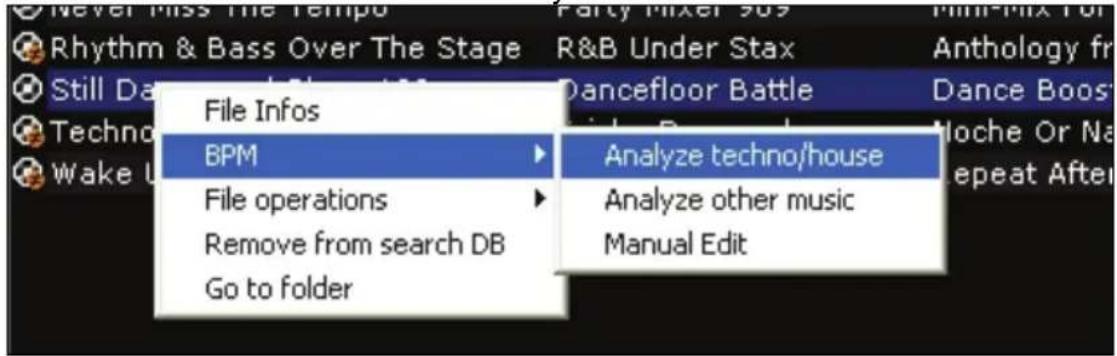 HERCULES VirtualDJ 5 DJC Edition - i) Analyse der BPM-Rate Ihrer Musikdateien - 1