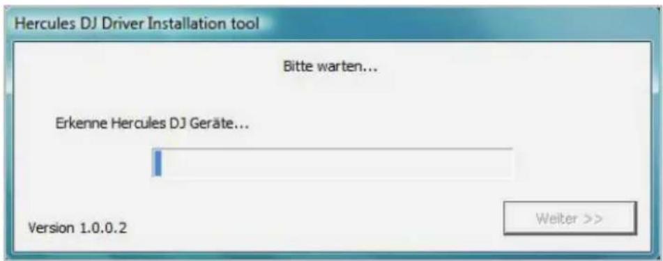 Hercules DJ Driver Installation tool Bitte warten... Erkenne Hercules DJ Geräte... Version 1.0.0.2 Weiter >>