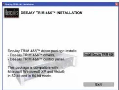 HERCULES Deejay Trim 4 - Falls das Installationsmenü nicht automatisch erscheint: - 1