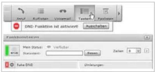 SIEMENS Gigaset T300 Pro - Statusanzeigen der Ruhefunktion - 1