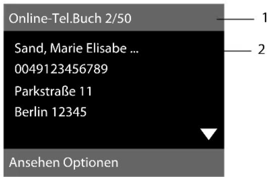 SIEMENS Gigaset DX600A - Suchergebnis (Trefferliste) - 1