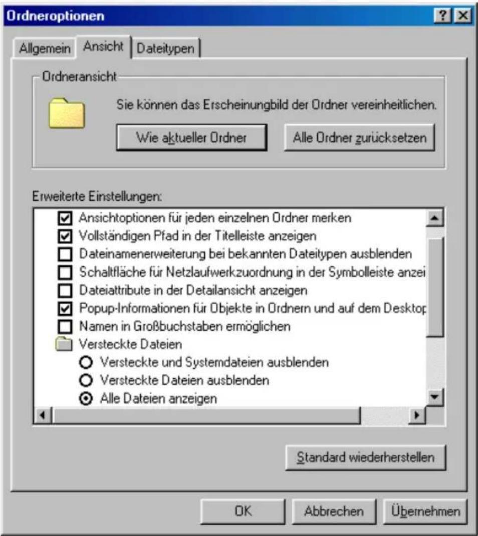SIEMENS Gigaset 3075 - Darstellung von Dateinamen im Windows Explorer - 1