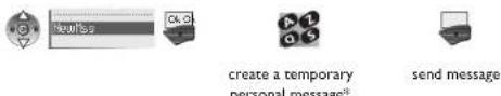 Create a personal message® create a temporary message send message