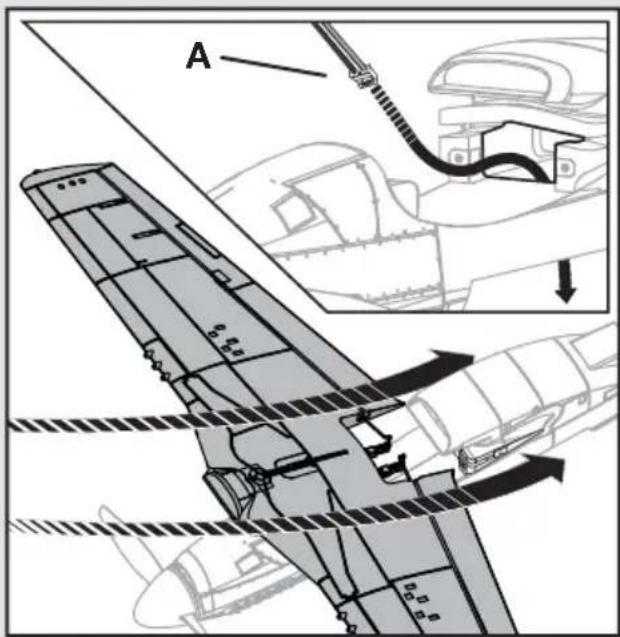 E-flite P-51D Mustang 280 BNF - Wing Installation - 2