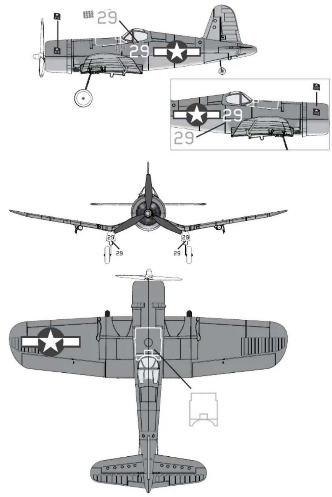 E-flite UMX F4U Corsair - Decal Application – Dekoraufkleber – application des décalcomanies – Applicazione decalcomanie – - 1