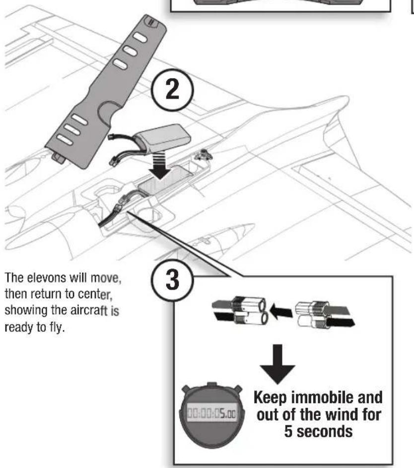 Hobby Zone Delta Ray - Installing the Flight Battery - 4