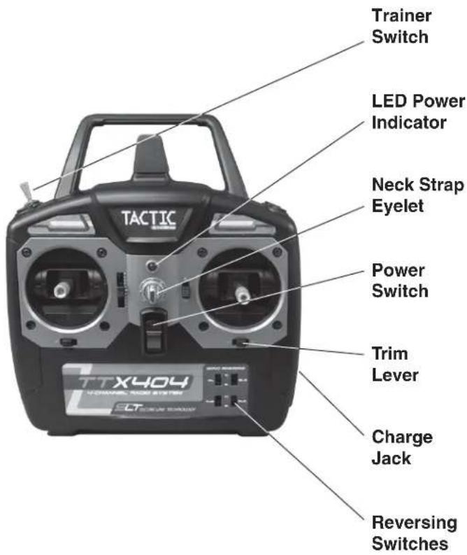 Hobbico Mini Switch - TACTIC TTX404 2 .4GHZ 4-CHANNEL SPREAD SPECTRUM RADIO INSTRUCTIONS - 2