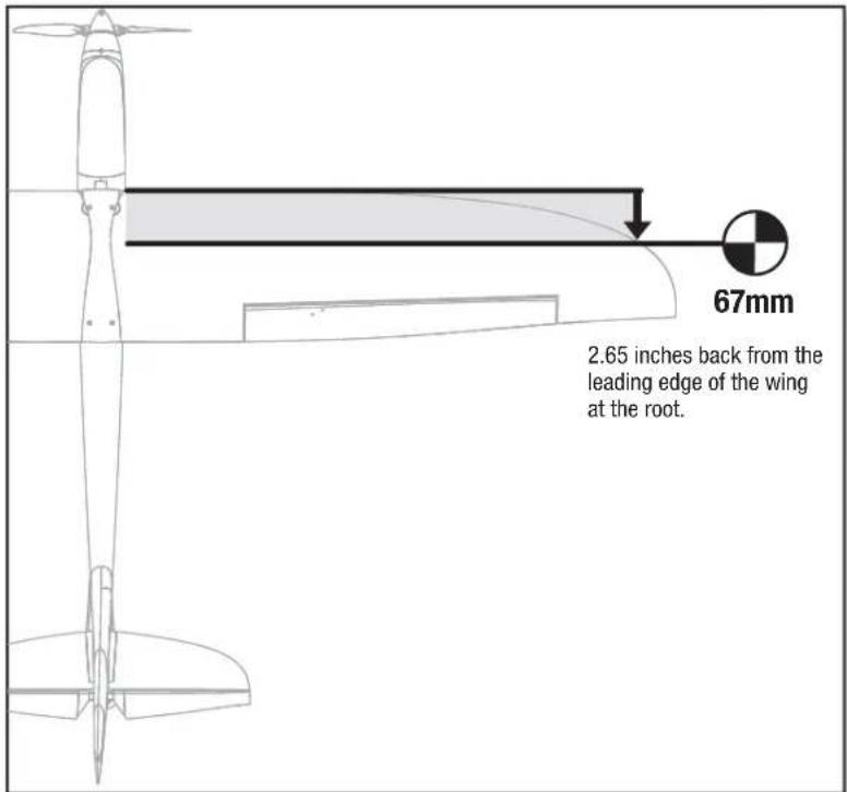 Hobby Zone Conscendo S RTF - Center of Gravity (CG) - 1