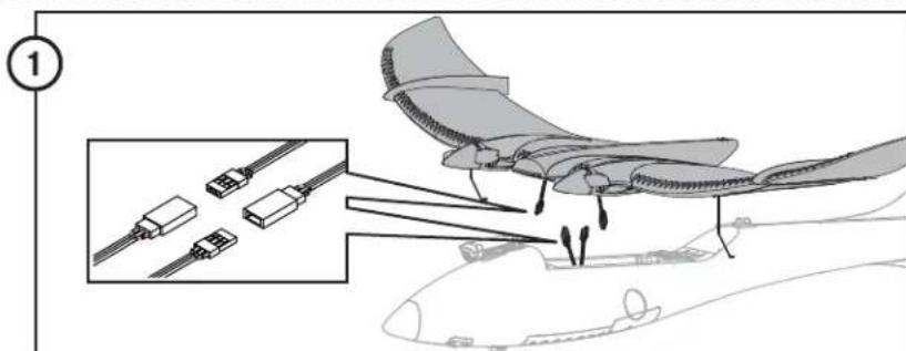 Hobby Zone Stratocam - Mounting the wing - 1
