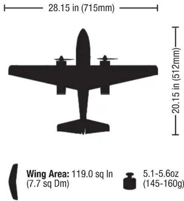 E-flite UMX Aero Commander - Specifications - 1