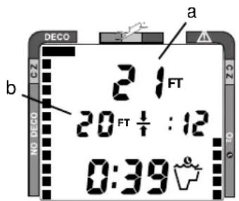 DECO a 21 FT 20 FT 1 : 12 0:39 b NO DECO