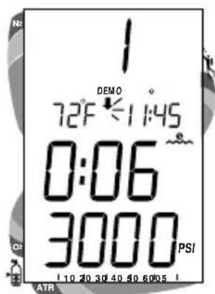 N2 1 DEMO 72°F 1:45 0:06 3000 PSI ATR
