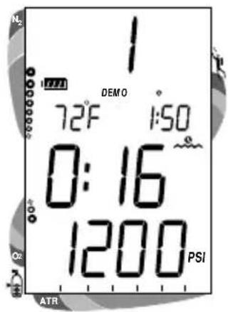 N₂ 1 DEMO 72°F 1:50 0:16 1200 PSI ATR