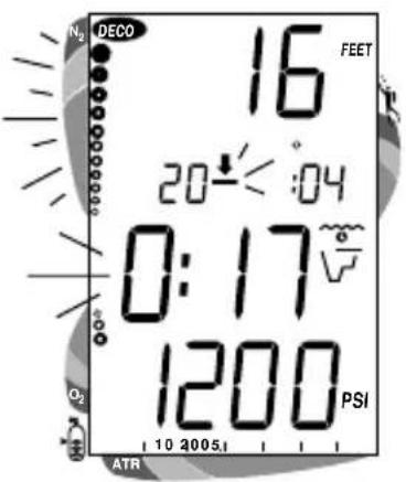 N2 DECO 16 FEET 20÷:04 0:17 1200 PSI 10 2005 ATR