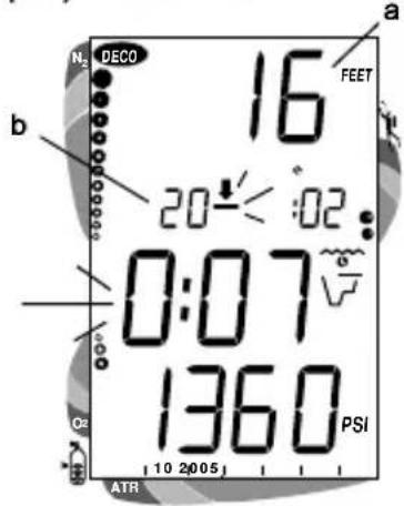 N2 DECO 16 FEET b 20÷:02 0:07 1360 PSI 10 2005 ATR