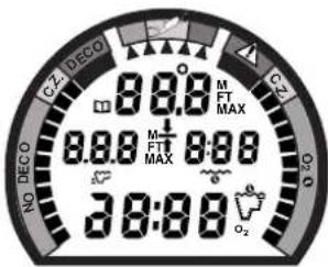 CZ DECO 0:00 M FT MAX 0:00 M/1 FT MAX 3:00 0:00 O2