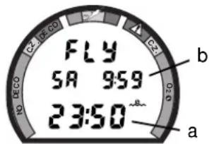FLY SA 9:59 23:50 a b