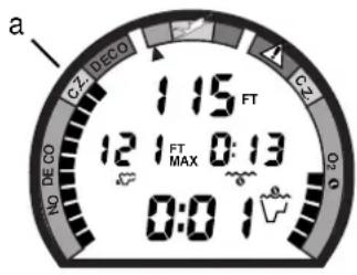 a CZ DECO 1 15 FT 12 1 FT MAX 0:13 0:0 1 NO DECO CZ 0 90