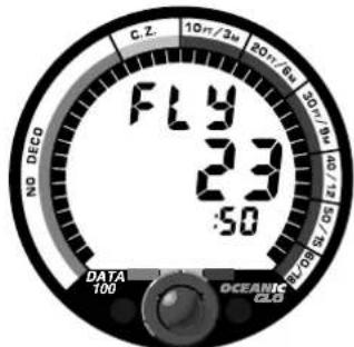 C.Z. 10m/3u 20m/6u 30m/8u 45/09 NO DECO FLY 23 :50 DATA 100 OCEANIC 230