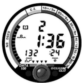 C.Z. 10ft/3m 20ft/6s 20ft/10m 8h 24h 24 1:36 132 24 DATA 100 OCEANIC GLD