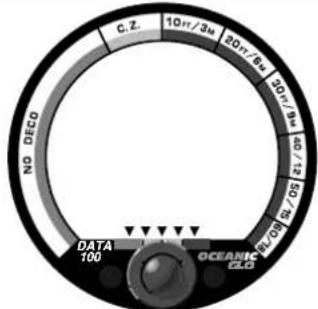 C.Z. 10rr/3u 20rr/6u 20r/18u 45°/0 NO DECO DATA 100 OCEANIC ELD