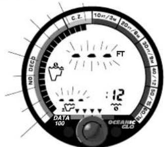C.Z. 10m/3m 20m/6m 50m/8m NO DEO FT : 12 DATA 100 OCEANIC 2.0