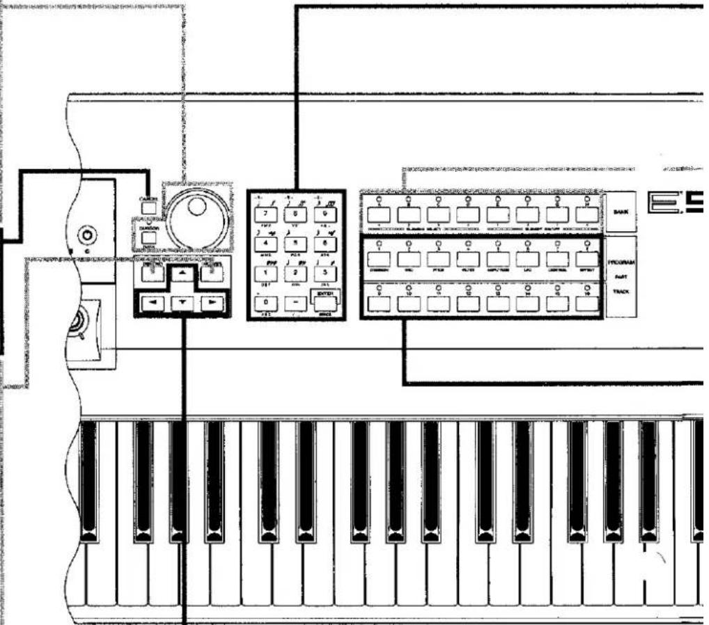 YAMAHA EX5R - ② [DEC/NO]- und [INC/YES]-Schalter - 1