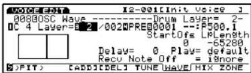 000BOSC Wave - Drum Layer: 2- DC 4 Layer=0.2 /002@PRE0001 --:P500.1 StartOfs LLength 0 -65280 Delay= 0 Play= default Recu Note Off = 19nore [ADD]CDEL TUNE WAVE MIX ZONE