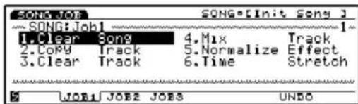 SONG:JOE SONG:Init Song SONG:Job1 1 Clear Song 4.Mix Track 2.CoRY Track 5.Normalize Effect 3.Clear Track 6.Time Stretch B JOB1 JOB2 JOBS UNDO