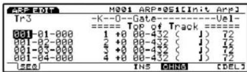 ARP EDIT Tr3 K--0--Gate--------Vel- ==== Top of Track ==== 001-01-000 1 +0 00-432 ( J) 72 001-02-000 2 +0 00-432 ( J) 72 001-03-000 3 +0 00-432 ( J) 72 001-04-000 4 +0 00-432 ( J) 72 LSEQ INS CHNG CDEL