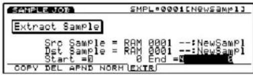 SMPL-0001[NEWSAMPL] Extract Sample Sro Sample = RAM 0001 --:NewSampl Dst Sample = RAM 0001 --:NewSampl Start =0 0 End =# COPY DEL APND NORMLEXTRJ