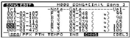 SONY-01T Irl 007-02-105 007-02-106 007-02-114 008-01-470 008-01-475 Note--Gate----Vel- F 3 03-248 ( ) 99 B 3 03-244 ( ) 98 D 3 03-239 ( ) 65 E 3 03-200 ( ) 108 C 3 03-163 ( ) 106 SEQ PFX PTN TEMPO INS CHNG CDELJ
