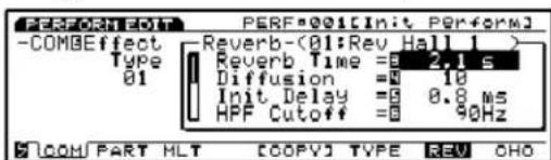 YAMAHA EX5R - [F7]: REV (Reverb) - 1